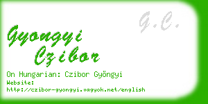 gyongyi czibor business card