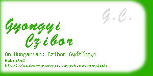 gyongyi czibor business card